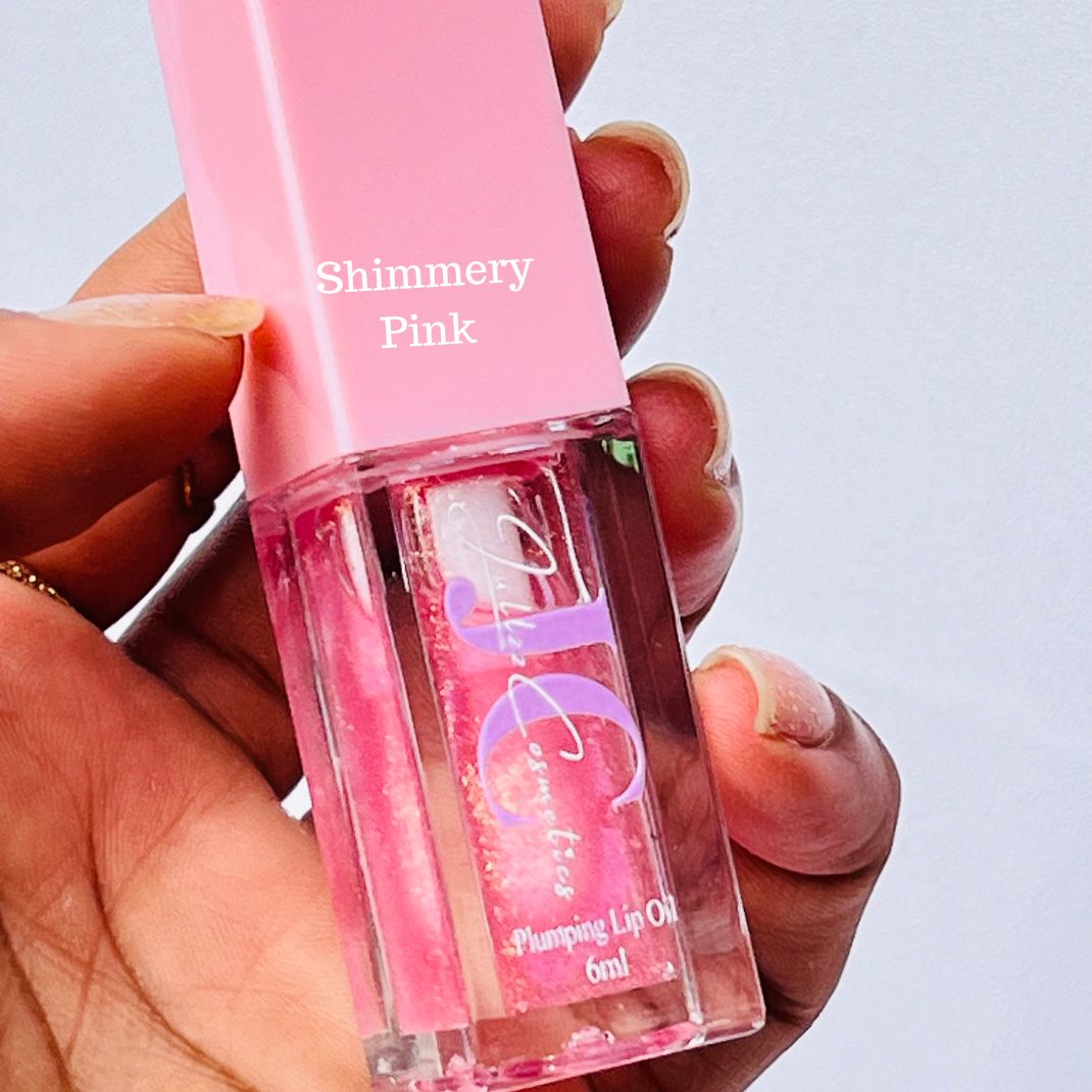 Shimmery Pink Lip Oil